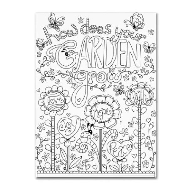 Jennifer Nilsson 'Garden Grow' Canvas Art, 35x47, Trademark Fine Art, Mfr#: ALI3326-C3547GG
